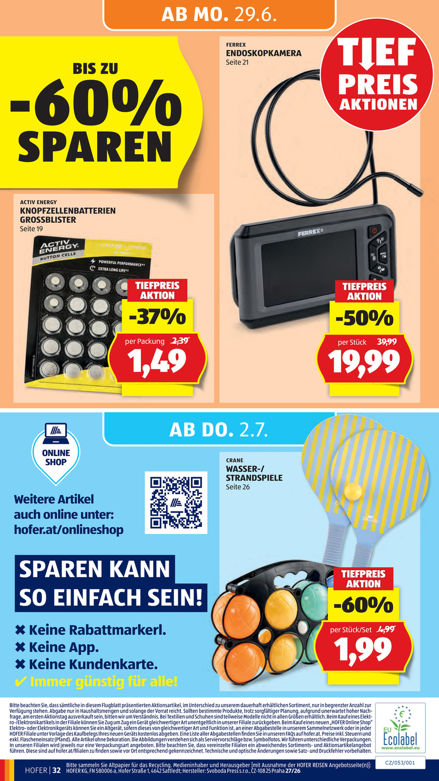 Hofer catalog page 38 — 2026-06-29 to 2026-07-04