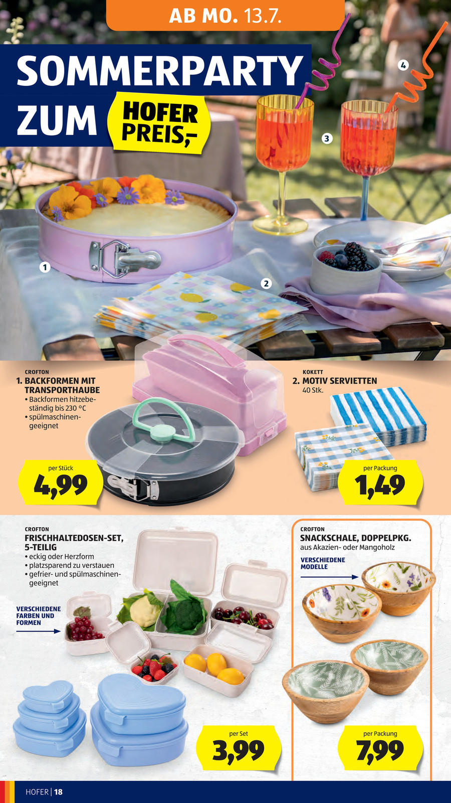 Hofer catalog page 26 — 2026-07-13 to 2026-07-18
