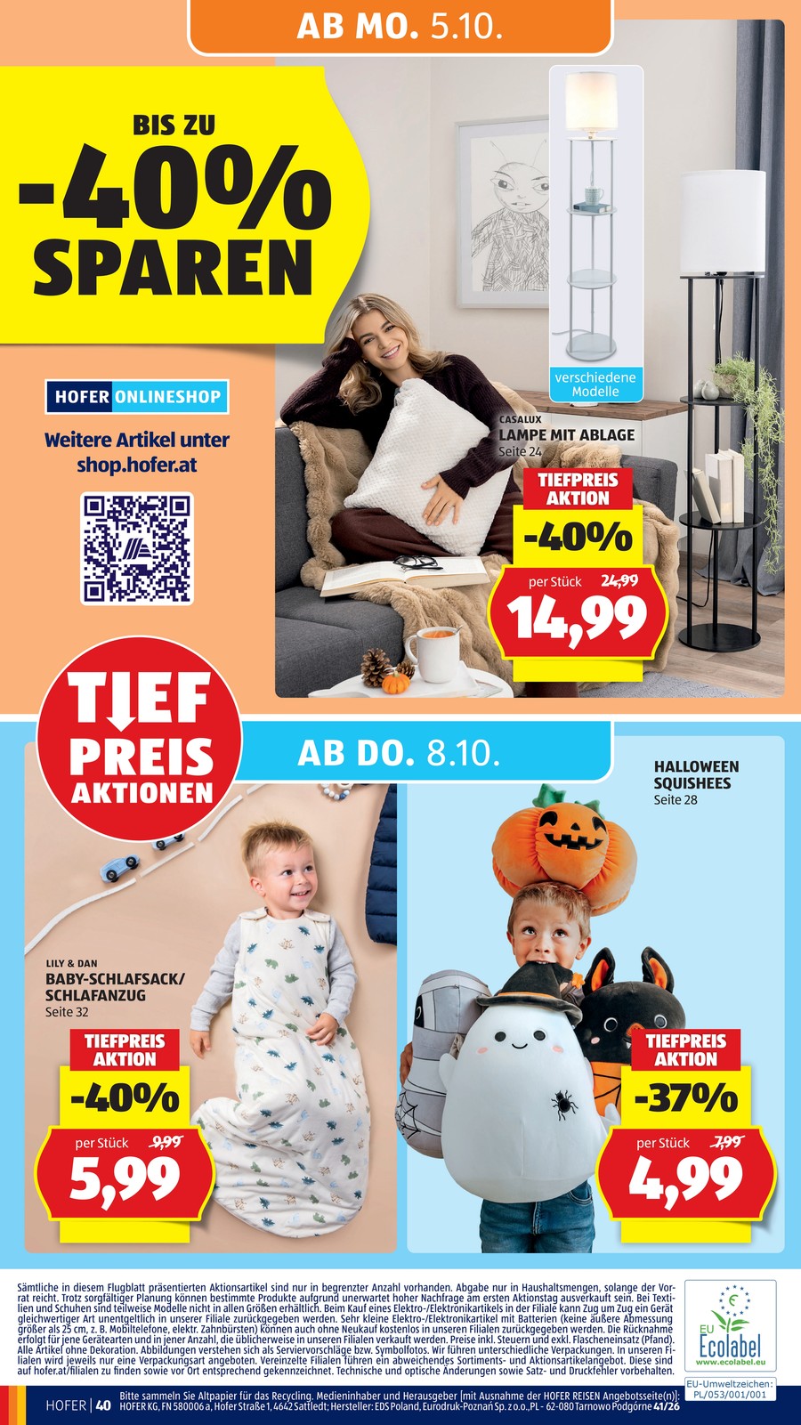 Hofer catalog page 50 — 2026-10-05 to 2026-10-10