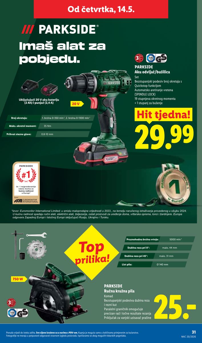 Lidl catalog page 31 — 2026-05-11 to 2026-05-17