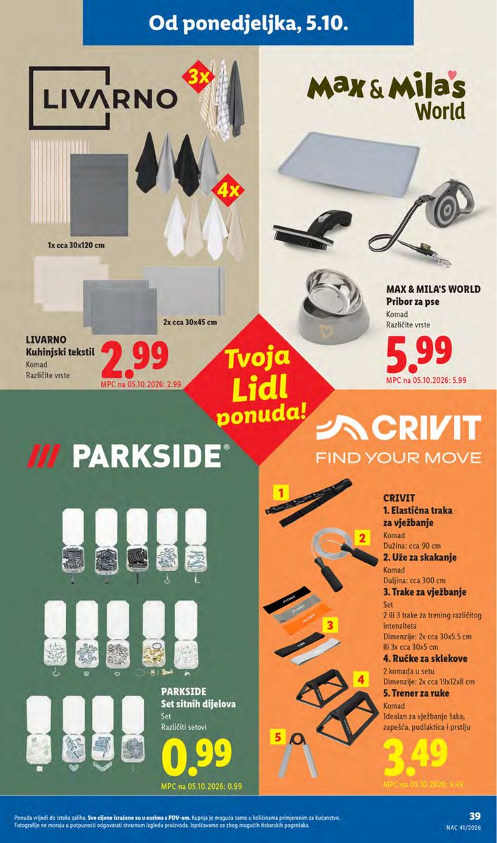Lidl catalog page 39 — 2026-10-05 to 2026-10-11