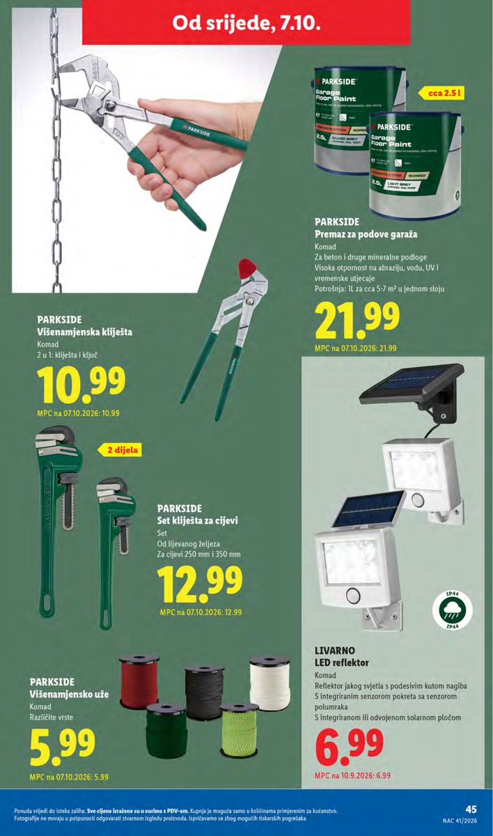 Lidl catalog page 45 — 2026-10-05 to 2026-10-11