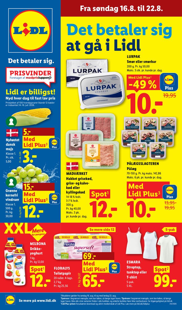 Lidl catalog page 1 — 2026-08-16 to 2026-08-22
