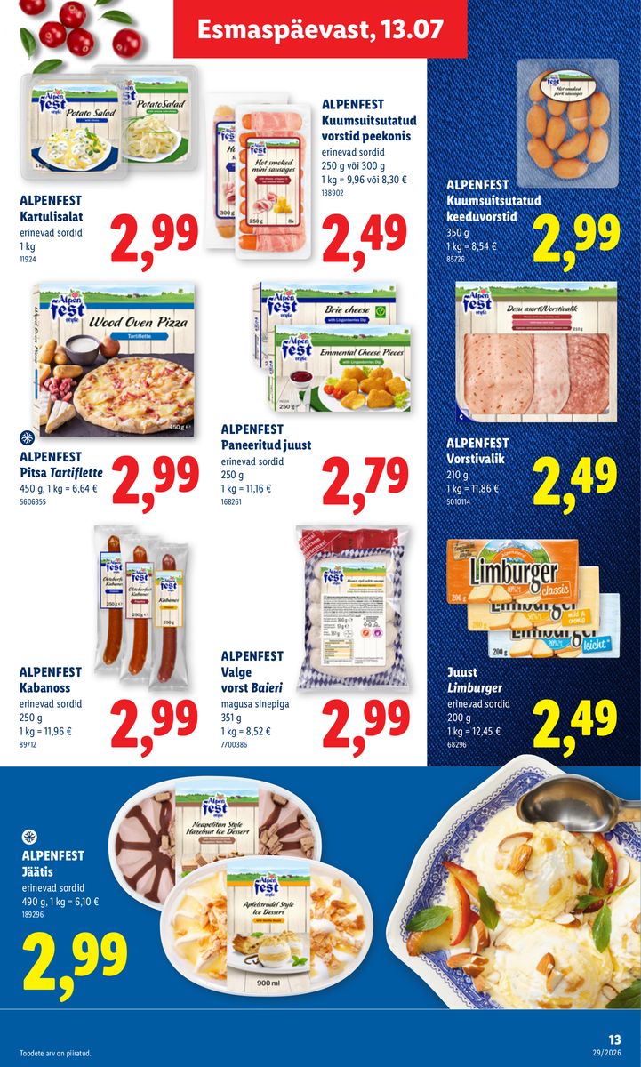 Lidl catalog page 13 — 2026-07-13 to 2026-07-19