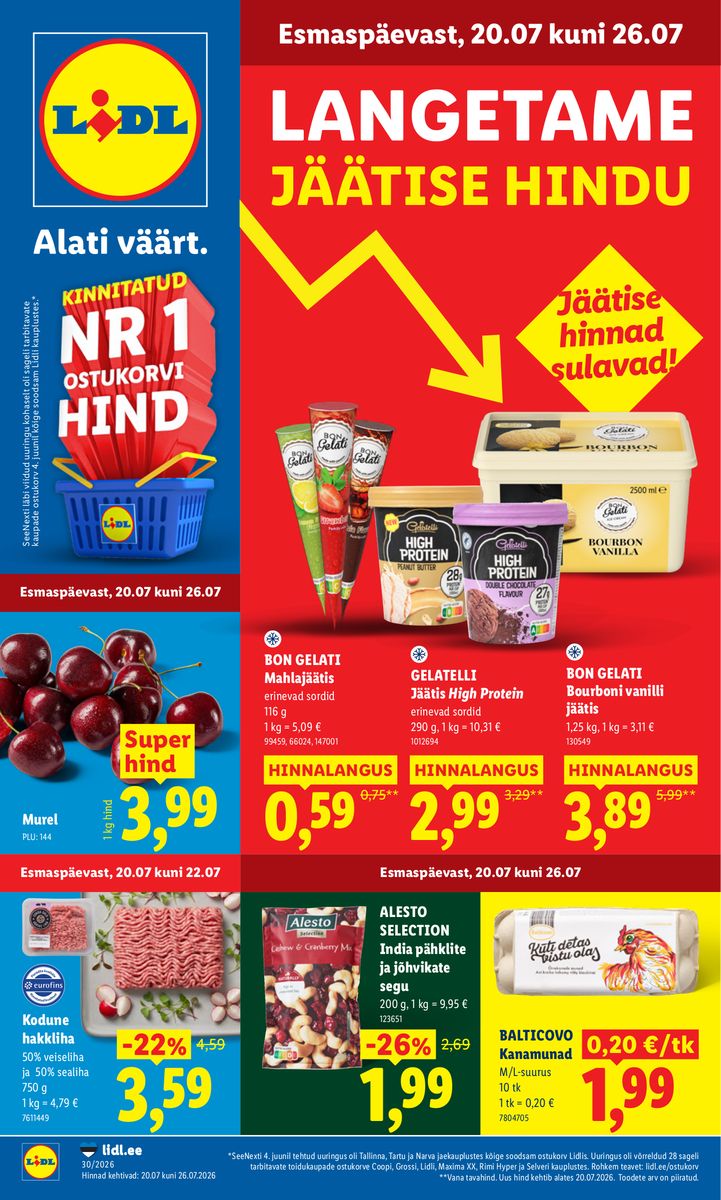 Lidl catalog page 1 — 2026-07-20 to 2026-07-26