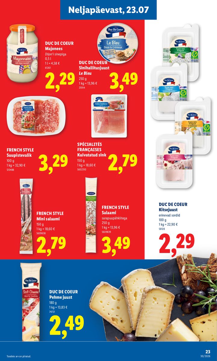 Lidl catalog page 23 — 2026-07-20 to 2026-07-26