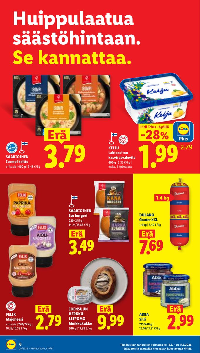 Lidl catalog page 6 — 2026-05-13 to 2026-05-20