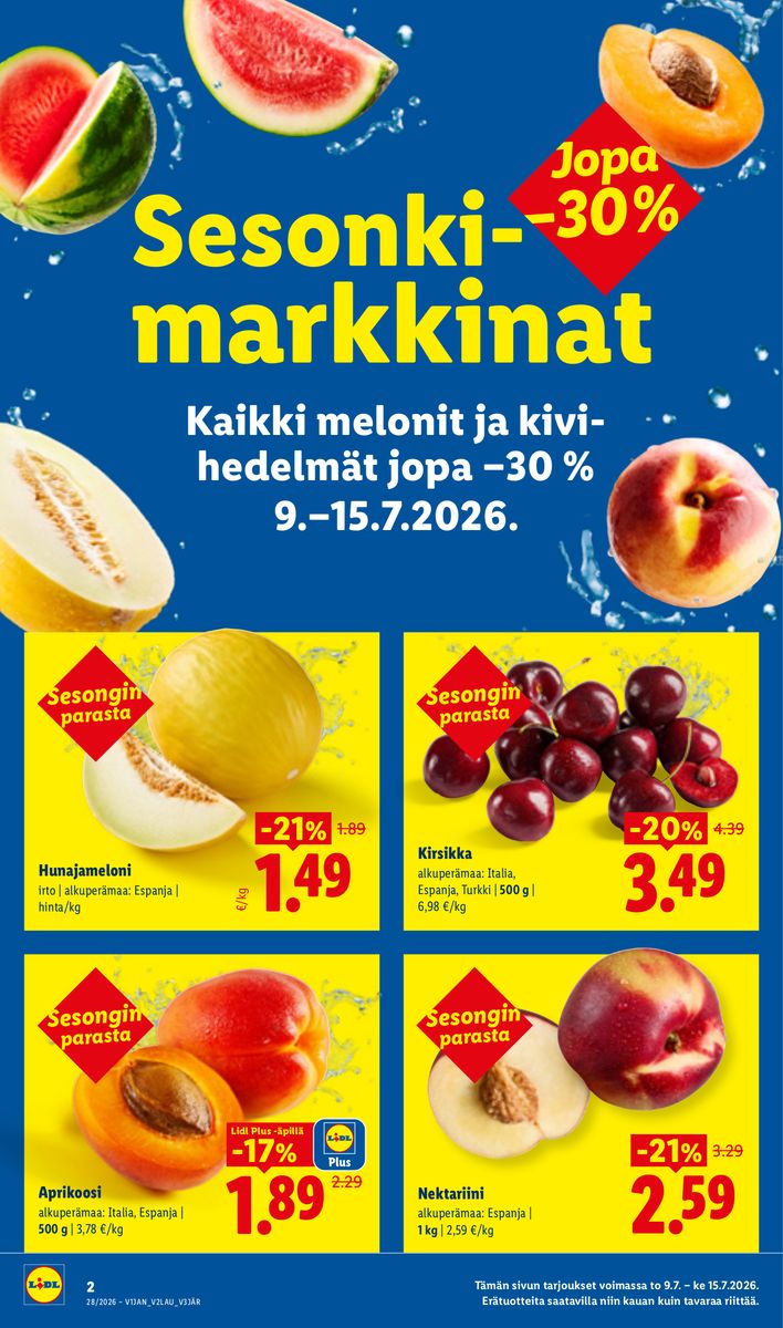 Lidl catalog page 2 — 2026-07-09 to 2026-07-15