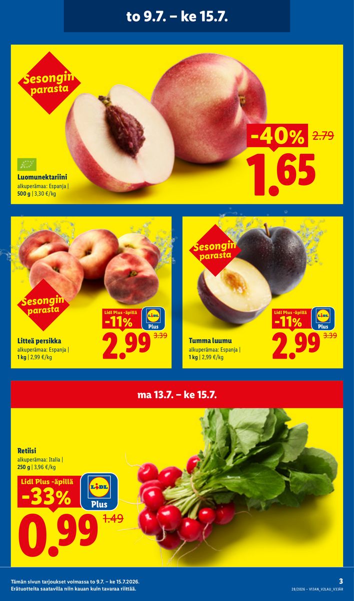 Lidl catalog page 3 — 2026-07-09 to 2026-07-15