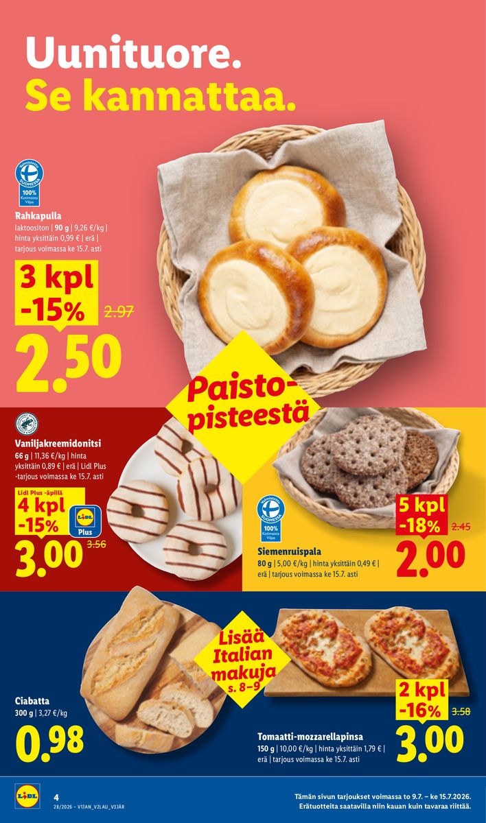 Lidl catalog page 4 — 2026-07-09 to 2026-07-15