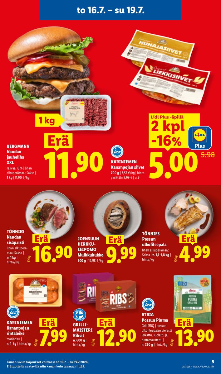 Lidl catalog page 5 — 2026-07-16 to 2026-07-22