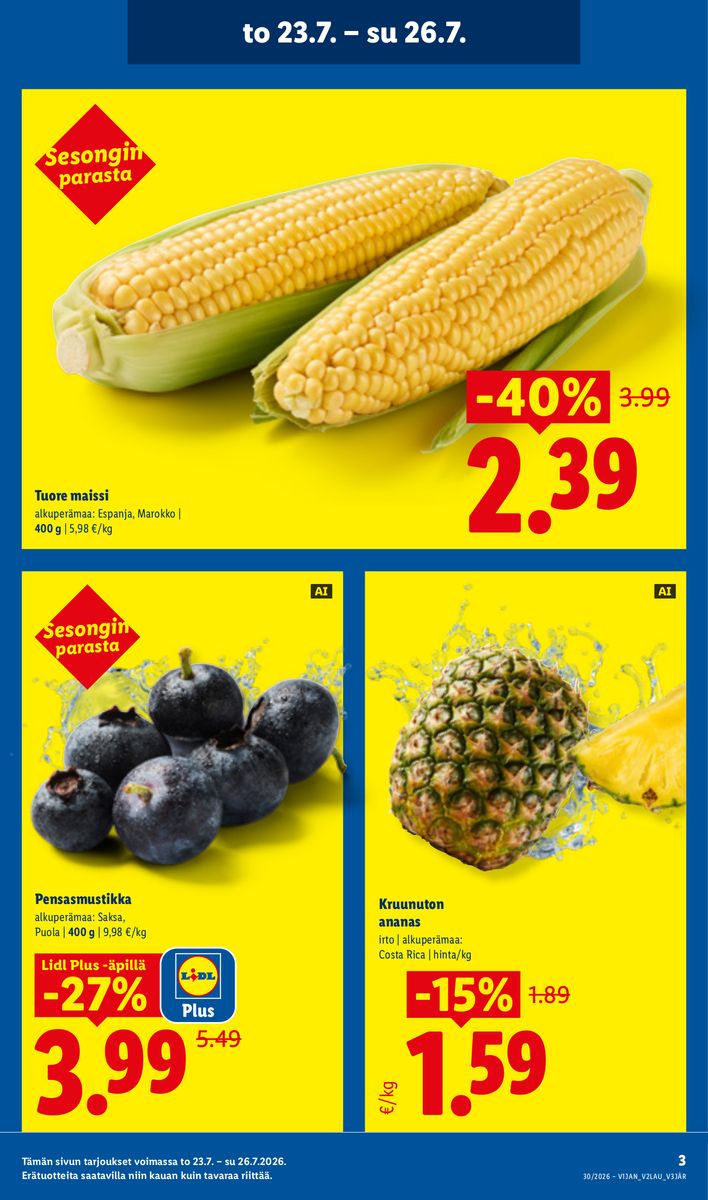 Lidl catalog page 3 — 2026-07-23 to 2026-07-29