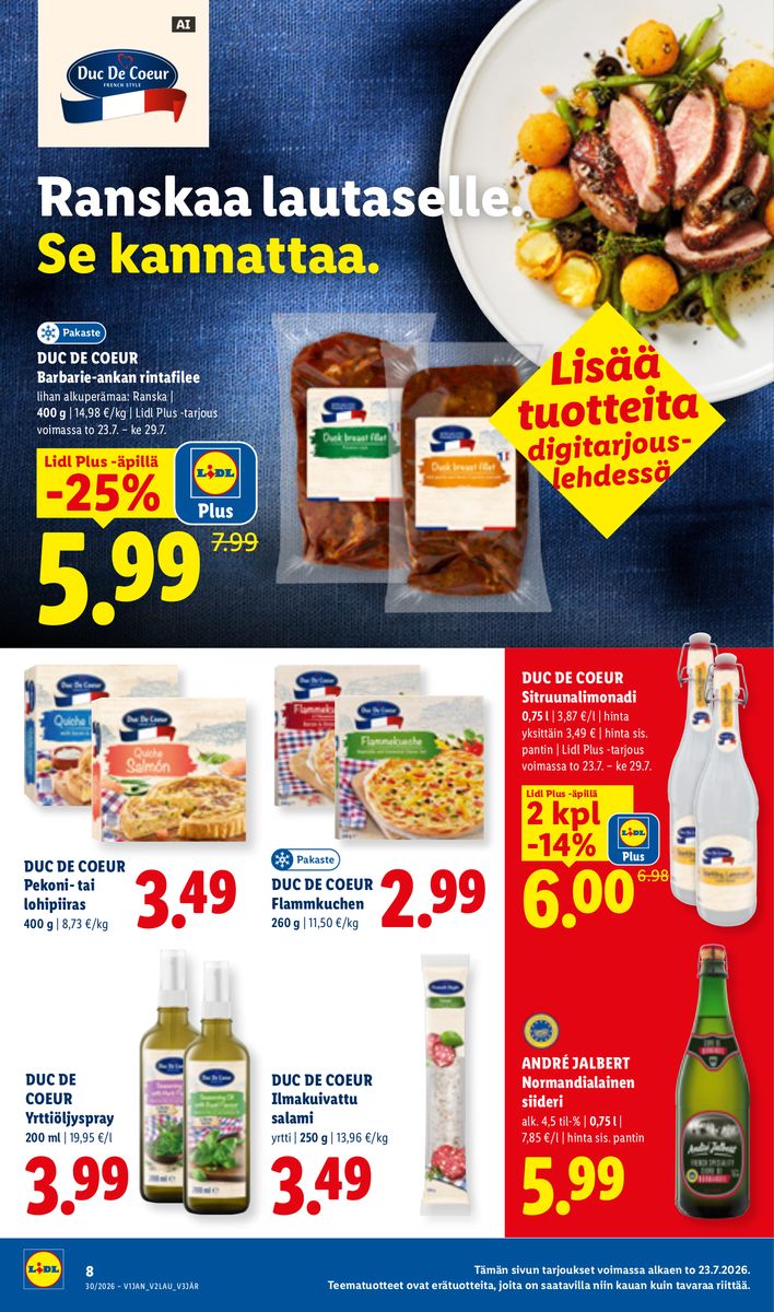 Lidl catalog page 8 — 2026-07-23 to 2026-07-29