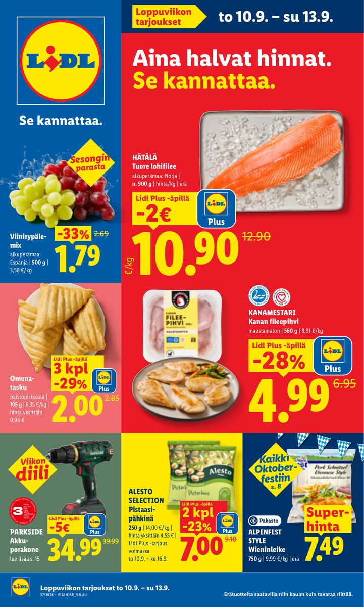 Lidl catalog 2026-09-10 to 2026-09-13