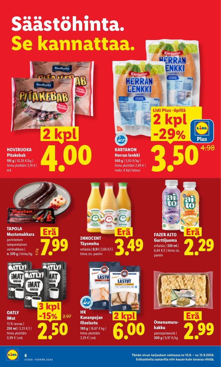 Lidl catalog page 6 — 2026-09-10 to 2026-09-13