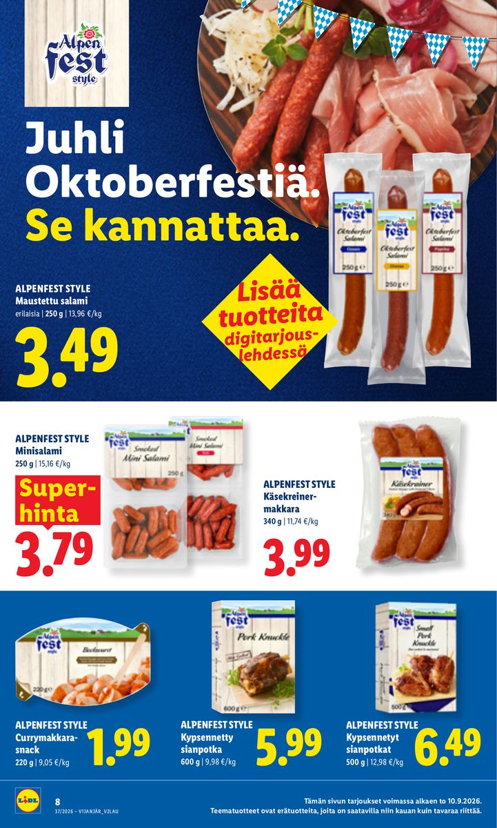 Lidl catalog page 8 — 2026-09-10 to 2026-09-13