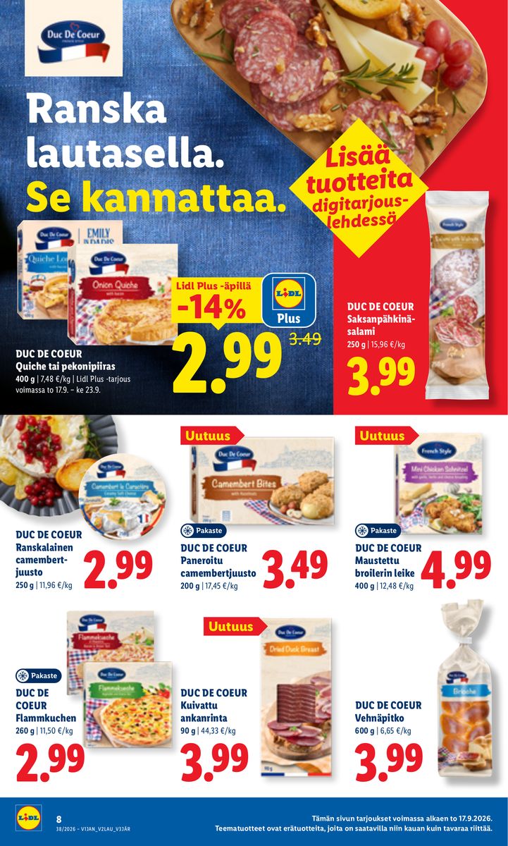 Lidl catalog page 8 — 2026-09-17 to 2026-09-20