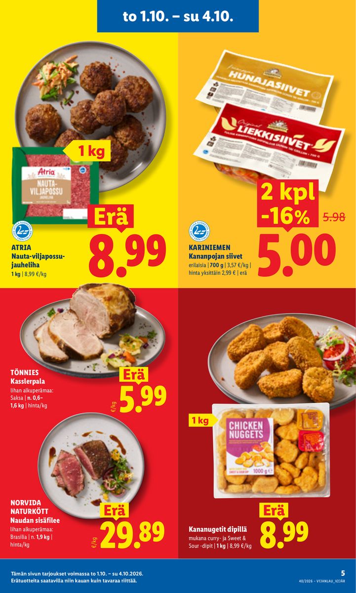 Lidl catalog page 5 — 2026-10-01 to 2026-10-04