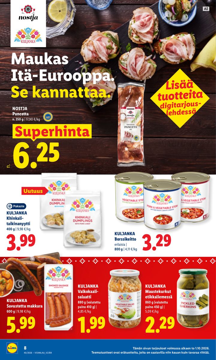 Lidl catalog page 8 — 2026-10-01 to 2026-10-04