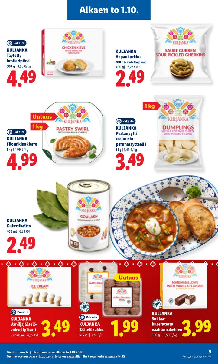 Lidl catalog page 9 — 2026-10-01 to 2026-10-04