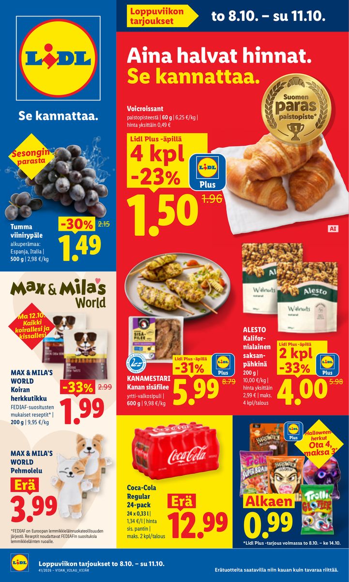 Lidl catalog 2026-10-08 to 2026-10-11