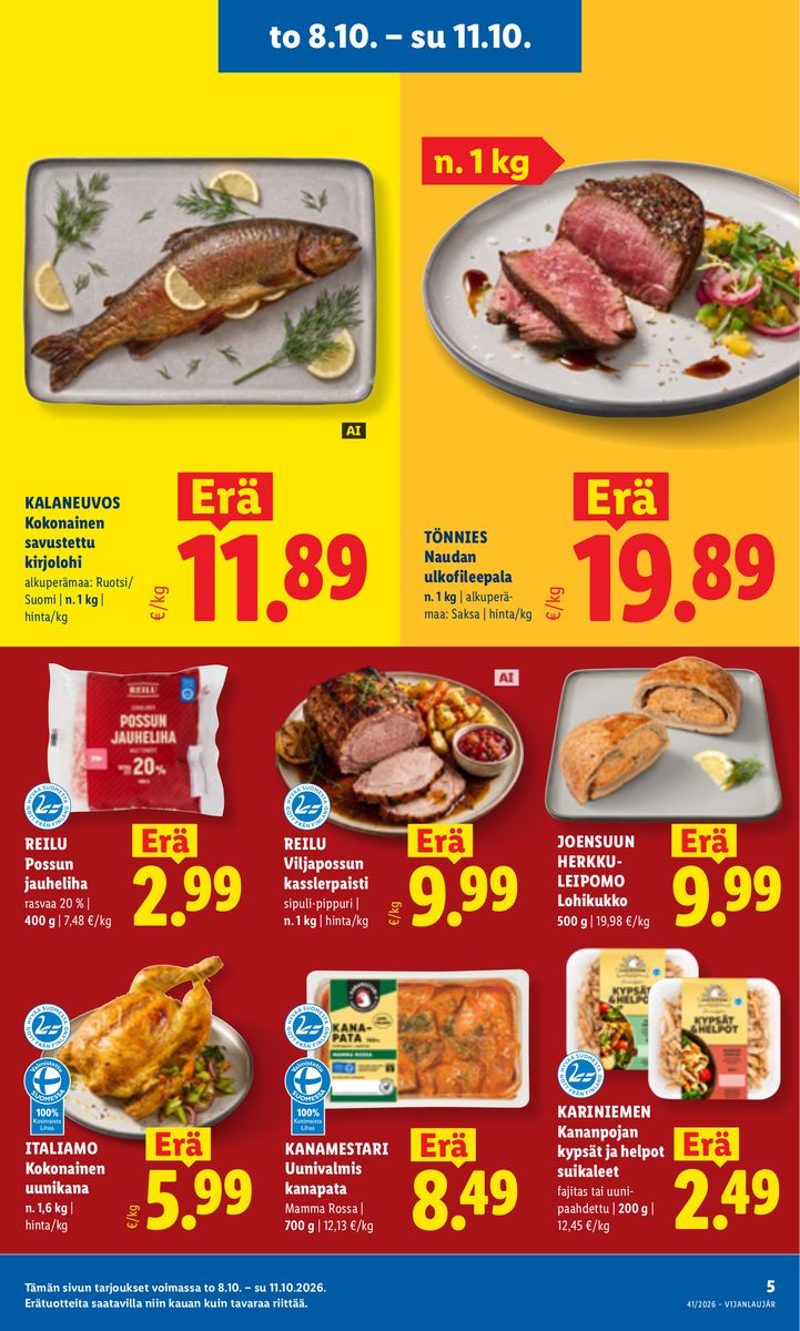Lidl catalog page 5 — 2026-10-08 to 2026-10-11