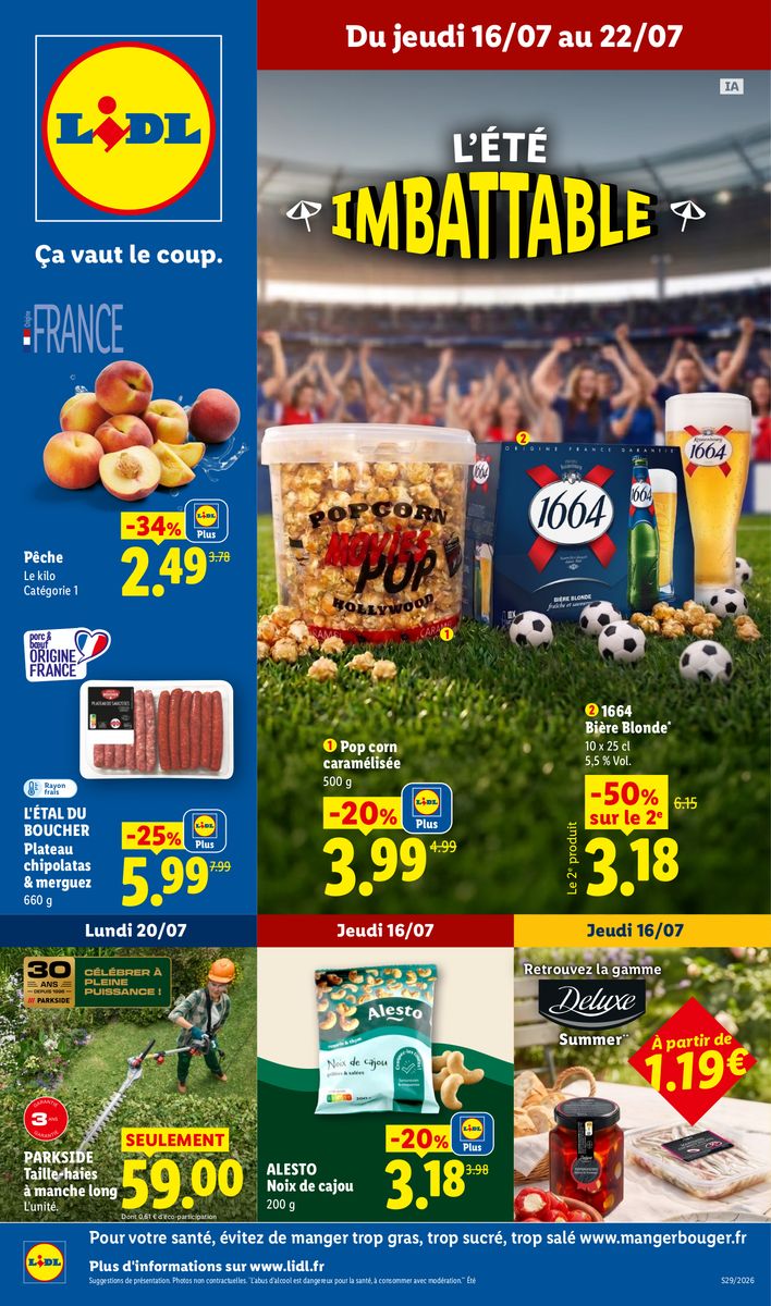 Lidl catalog page 1 — 2026-07-16 to 2026-07-22