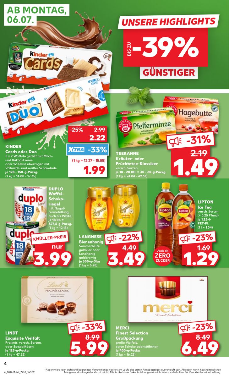Kaufland catalog page 4 — 2026-07-06 to 2026-07-08