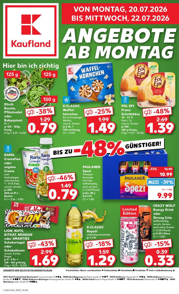 Kaufland catalog 2026-07-20 to 2026-07-22