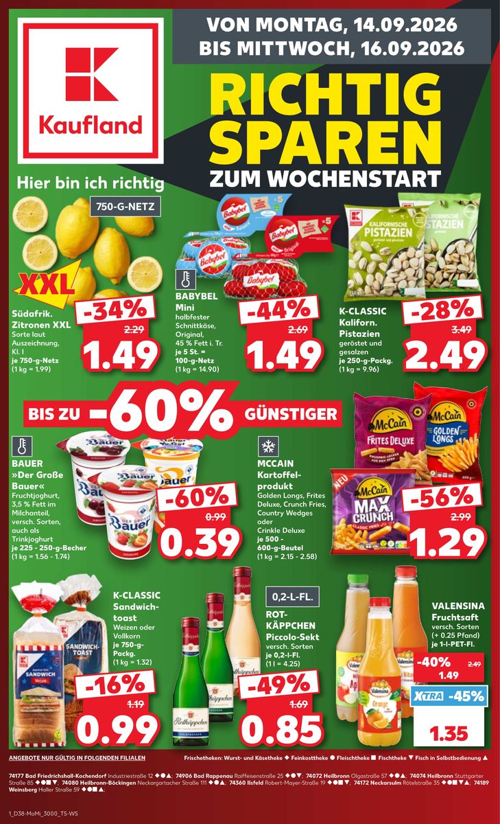 Kaufland catalog 2026-09-14 to 2026-09-16