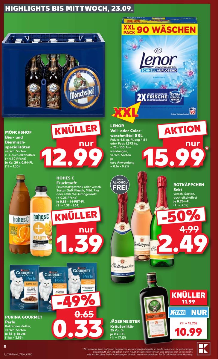 Kaufland catalog page 8 — 2026-09-21 to 2026-09-23