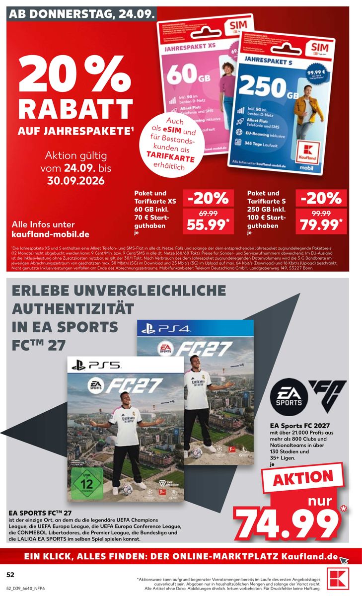 Kaufland catalog page 52 — 2026-09-24 to 2026-09-30