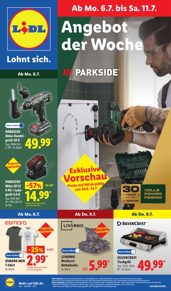 Lidl catalog 2026-07-06 to 2026-07-11