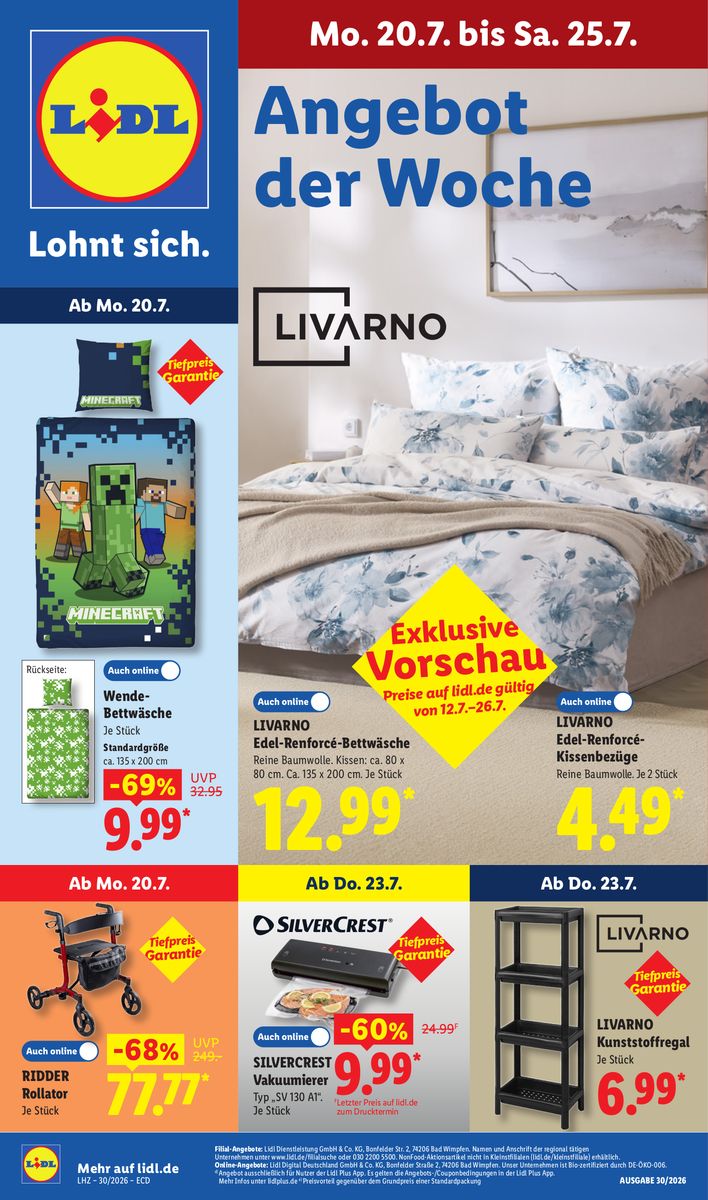 Lidl catalog 2026-07-20 to 2026-07-25