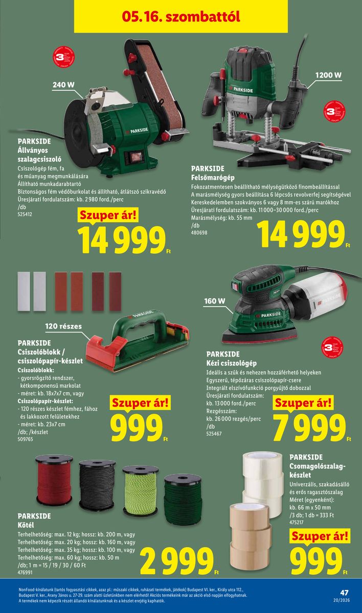 Lidl catalog page 47 — 2026-05-11 to 2026-05-16