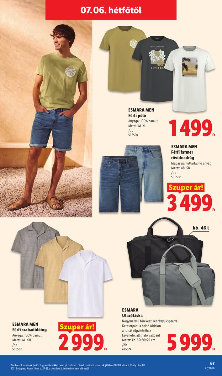 Lidl catalog page 67 — 2026-06-29 to 2026-07-04