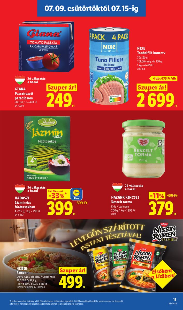 Lidl catalog page 15 — 2026-07-06 to 2026-07-11