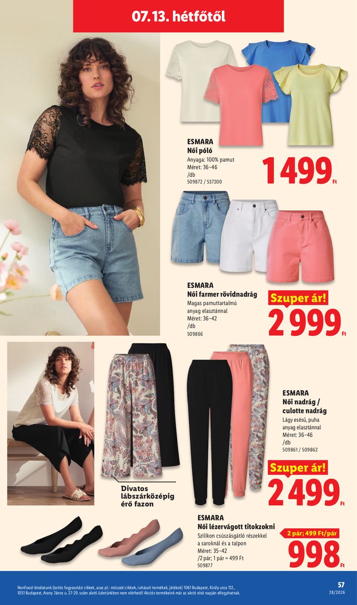 Lidl catalog page 57 — 2026-07-06 to 2026-07-11