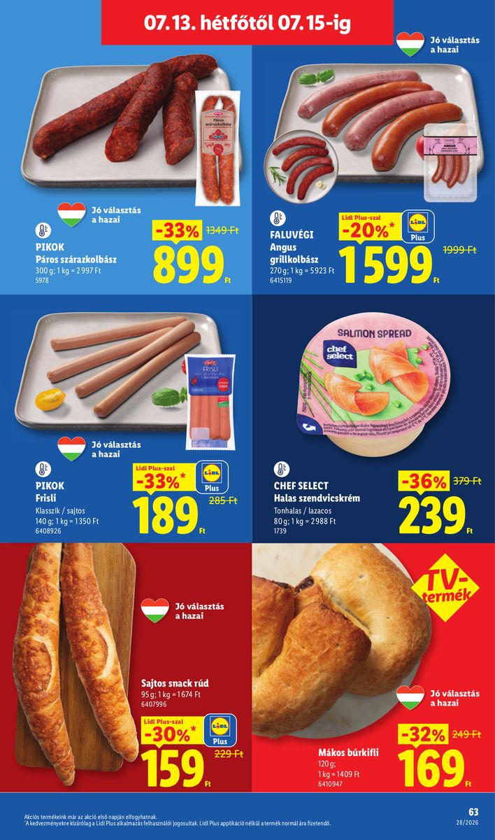 Lidl catalog page 63 — 2026-07-06 to 2026-07-11