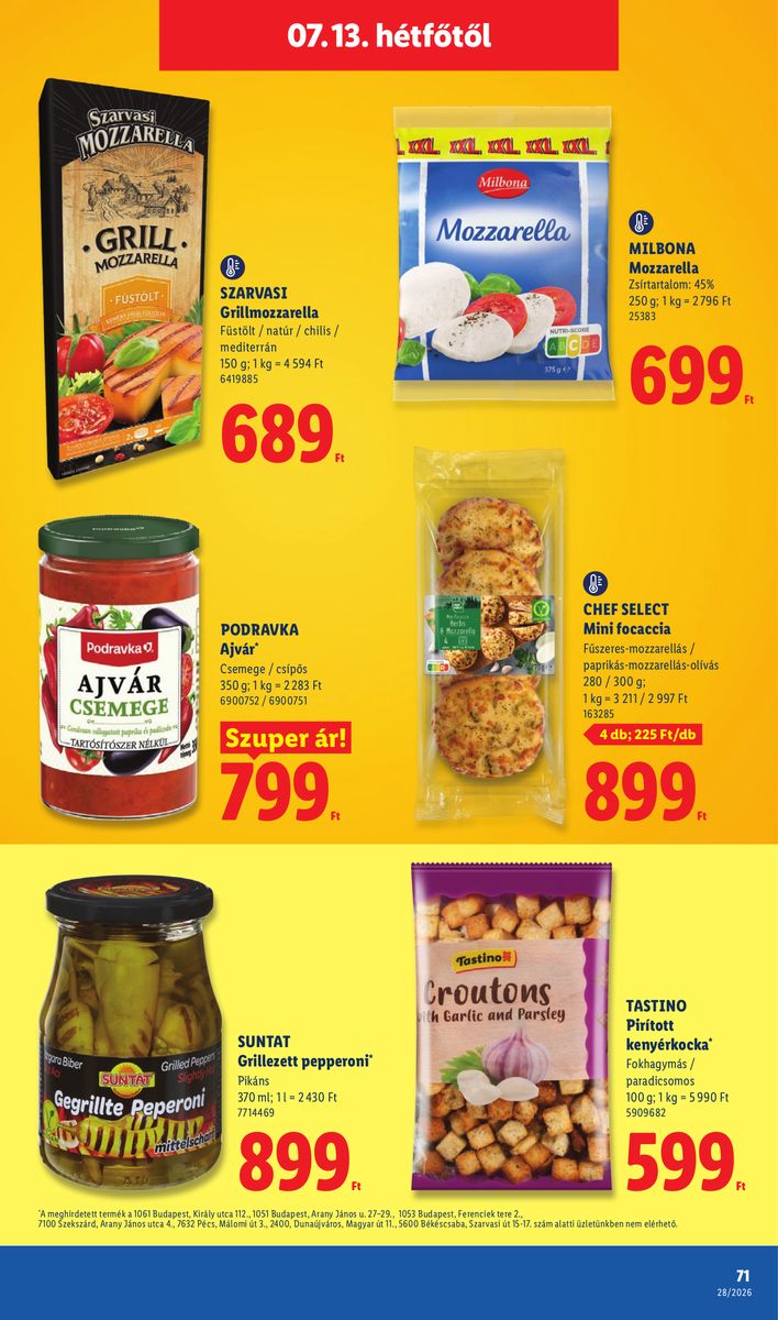 Lidl catalog page 71 — 2026-07-06 to 2026-07-11