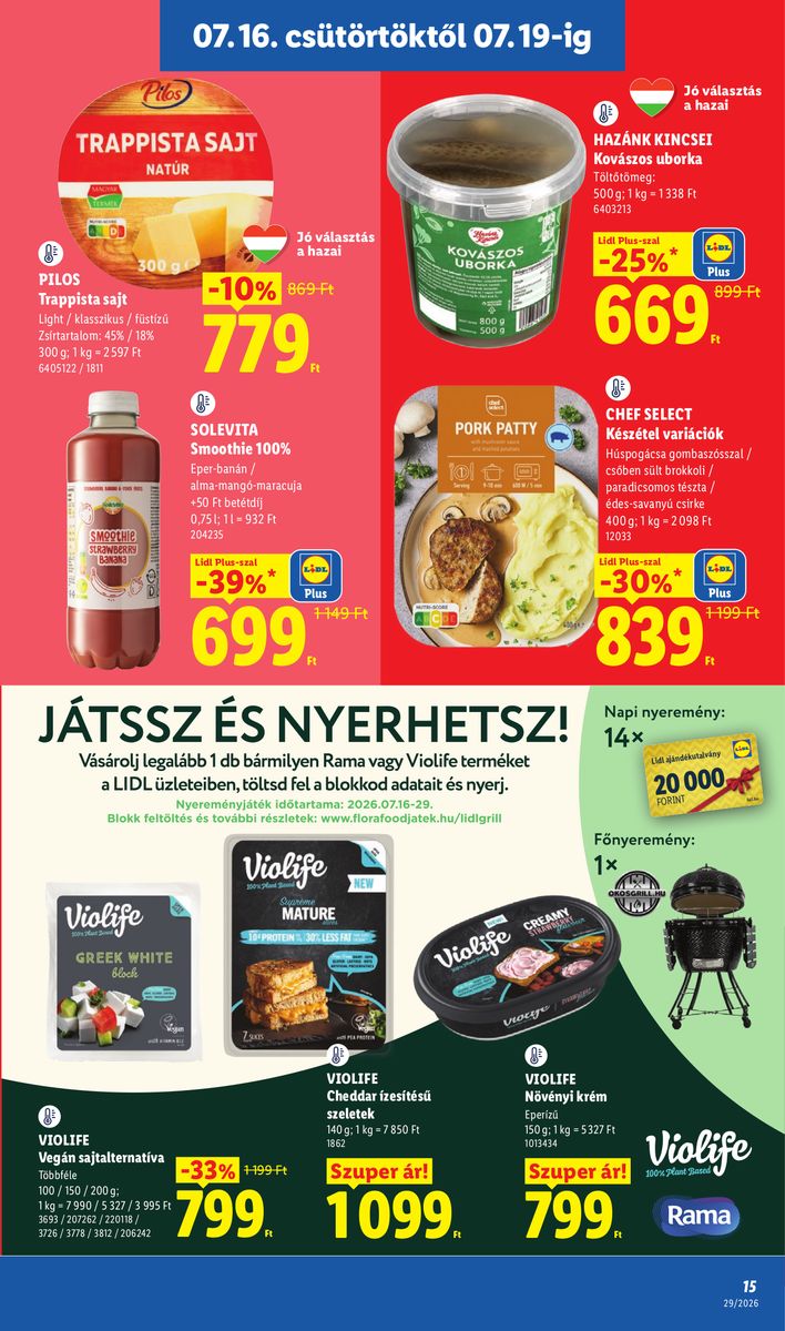 Lidl catalog page 15 — 2026-07-13 to 2026-07-18