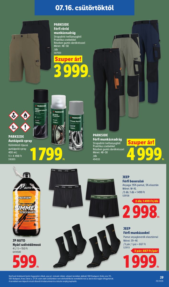Lidl catalog page 39 — 2026-07-13 to 2026-07-18