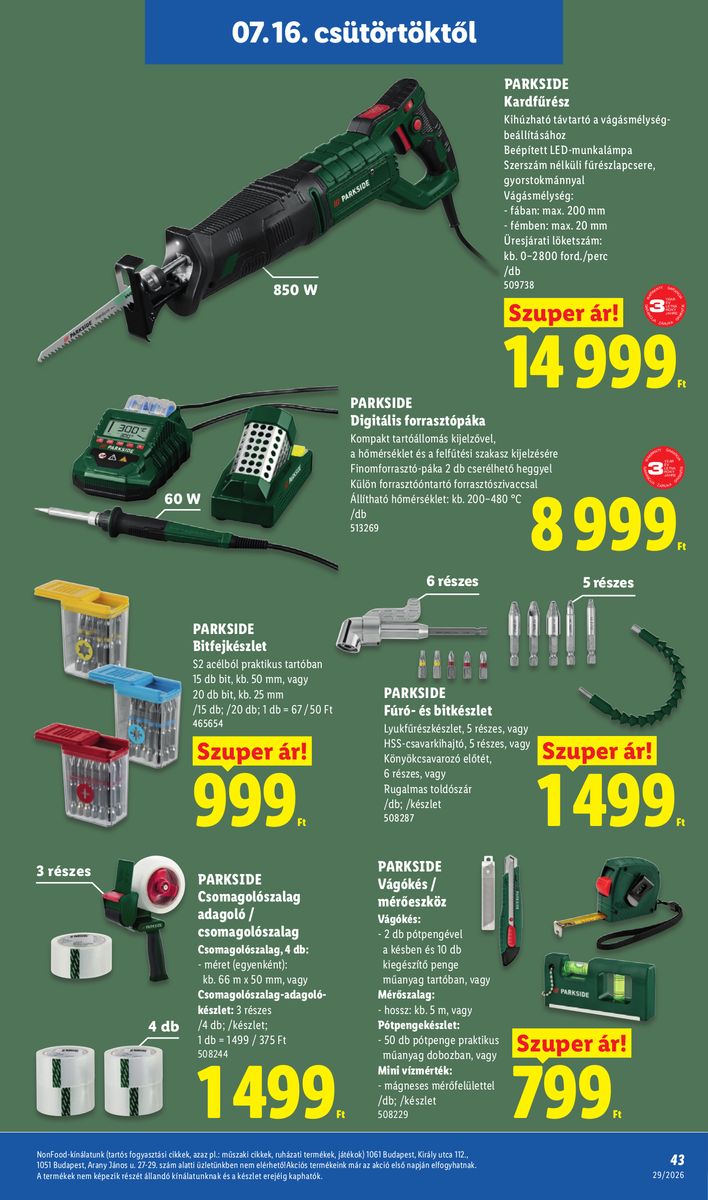 Lidl catalog page 43 — 2026-07-13 to 2026-07-18