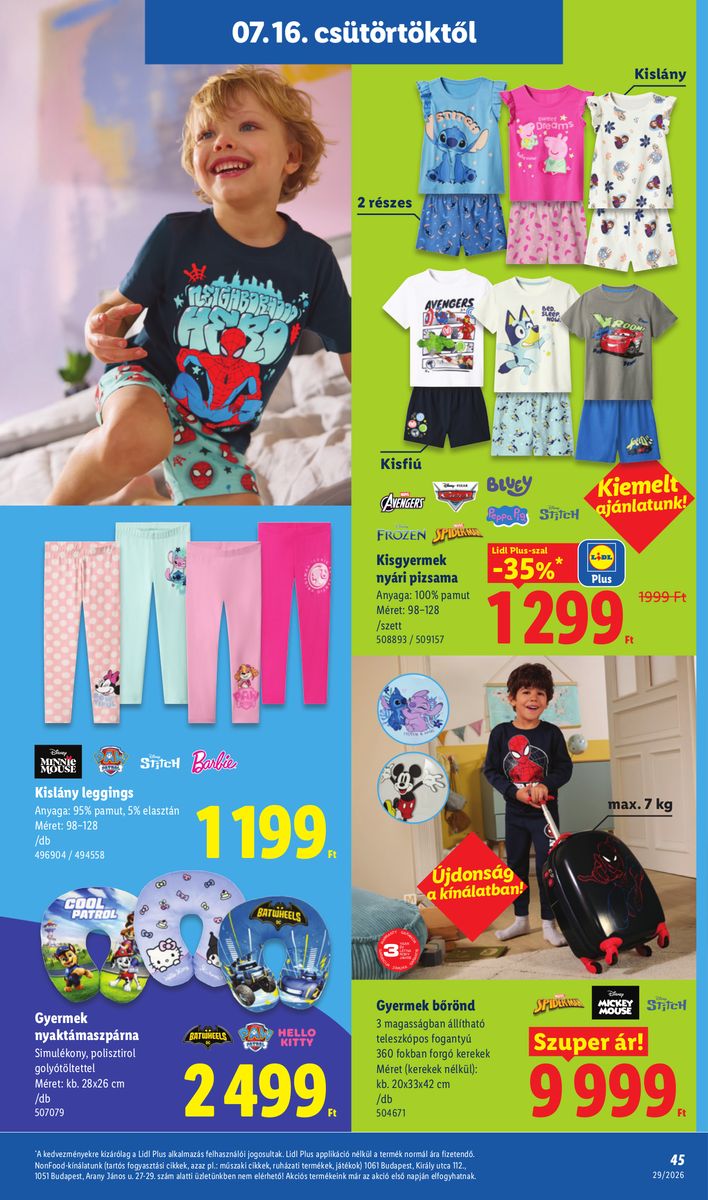 Lidl catalog page 45 — 2026-07-13 to 2026-07-18