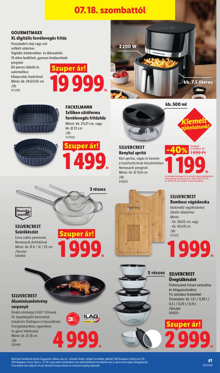Lidl catalog page 61 — 2026-07-13 to 2026-07-18