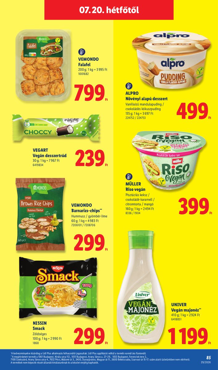 Lidl catalog page 85 — 2026-07-13 to 2026-07-18
