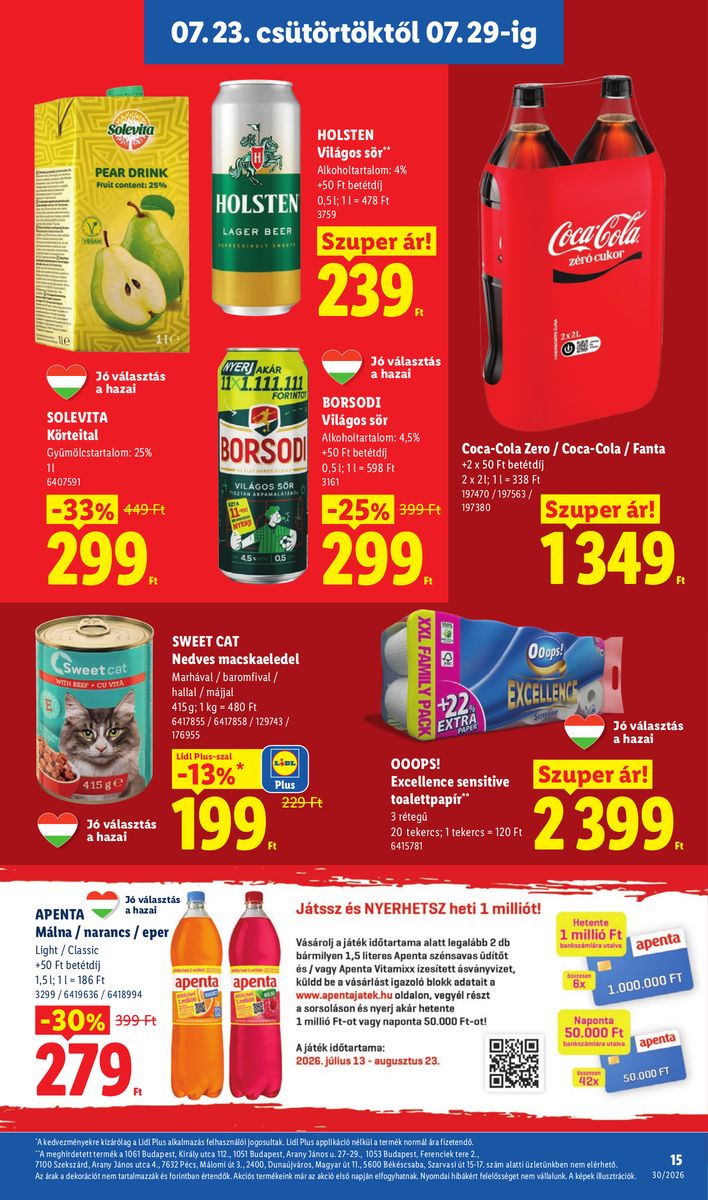 Lidl catalog page 15 — 2026-07-20 to 2026-07-25