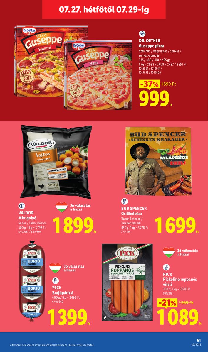 Lidl catalog page 61 — 2026-07-20 to 2026-07-25