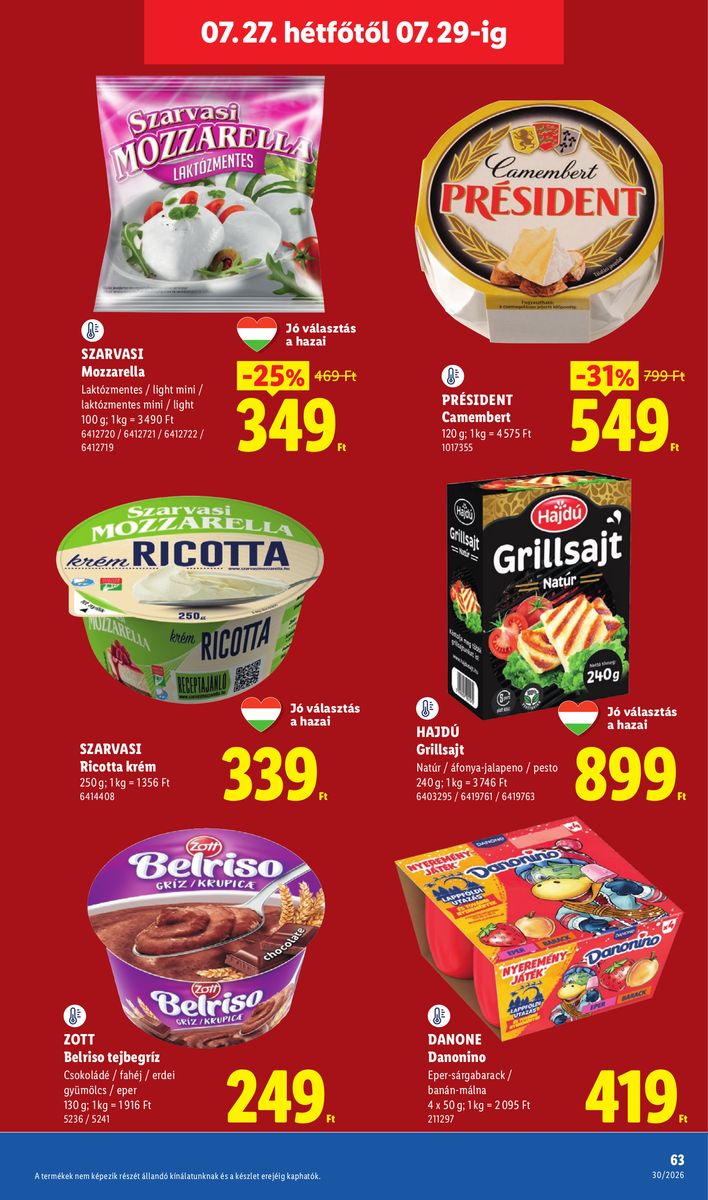 Lidl catalog page 63 — 2026-07-20 to 2026-07-25