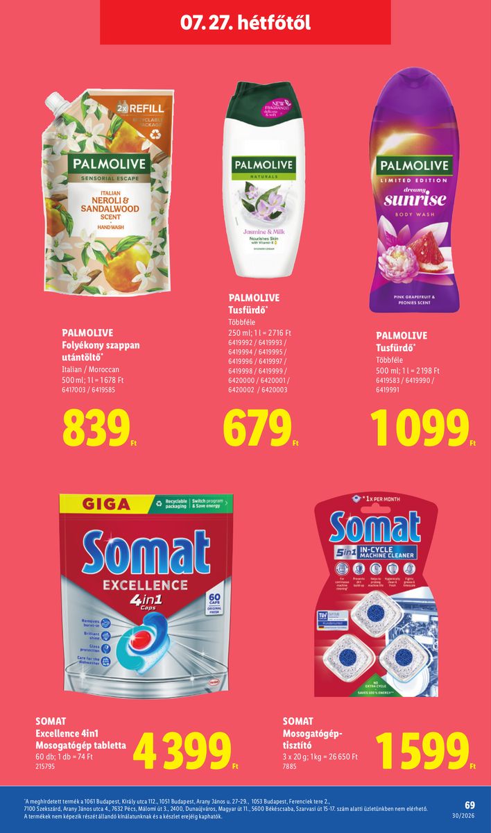Lidl catalog page 69 — 2026-07-20 to 2026-07-25